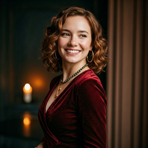 Jacqueline Westwoods, author of the Starlight Sonata trilogy, portrait in soft golden light